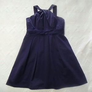 Eggplant halter neck dress